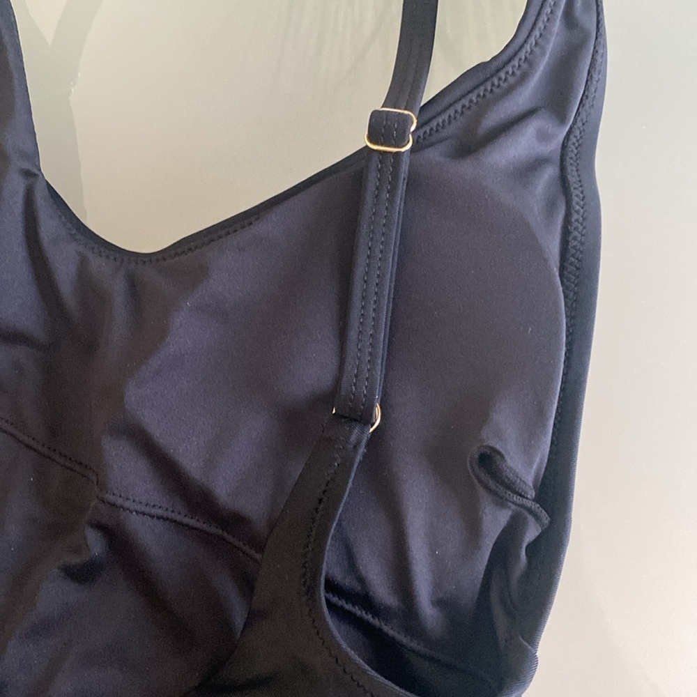 Black Bodysuit Relleciga Tank Bodysuit with Scoop Back Size M - Picture 5 of 6